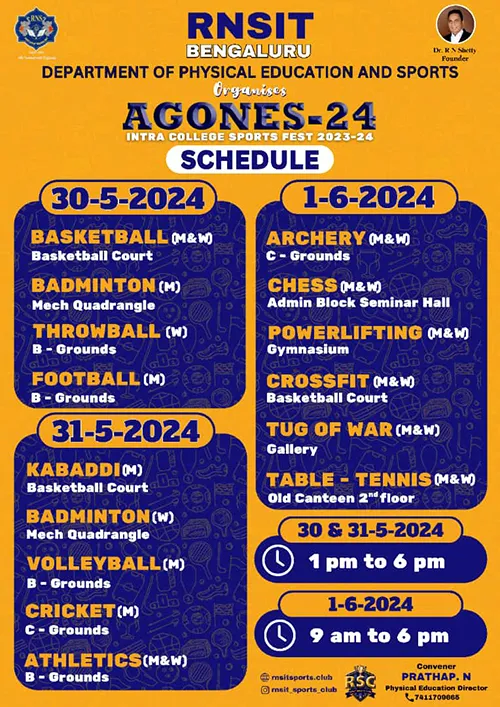 Agones-24 Schedule