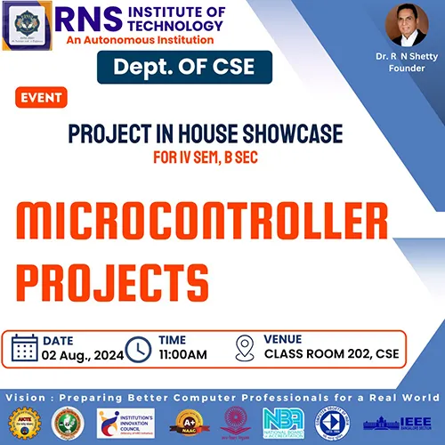 Project in House Showcase for 4th Sem, B Sec Microcontroller Projects